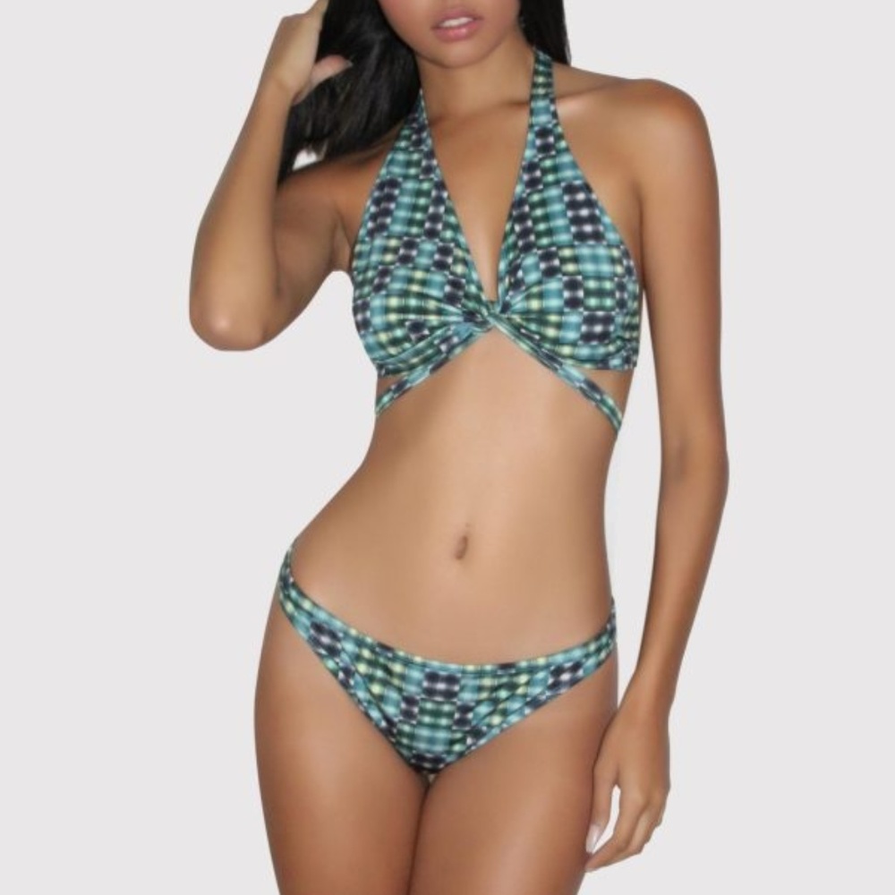 Blue Bikini with Normal Cut Panty